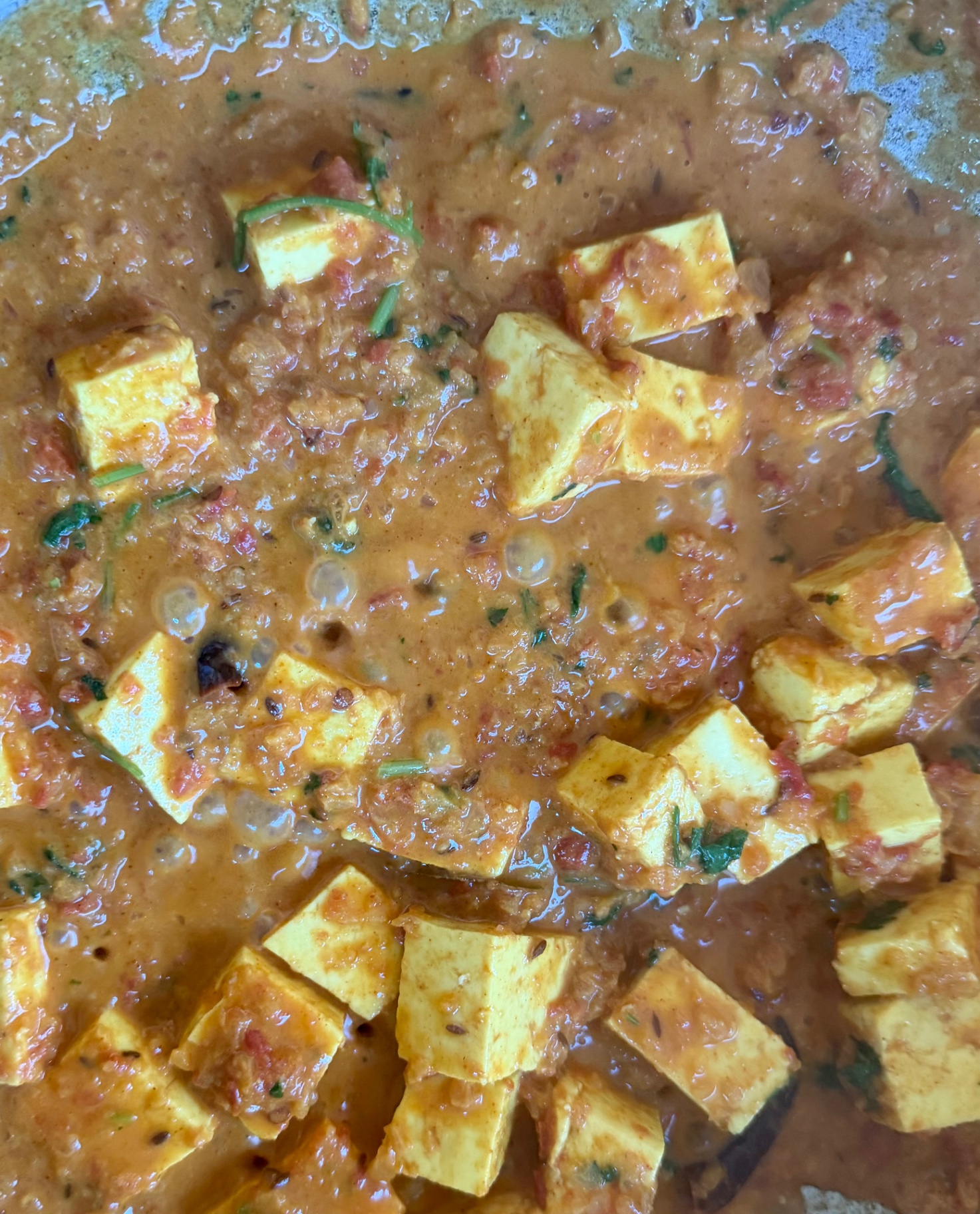 Paneer in a spiced tomato masala