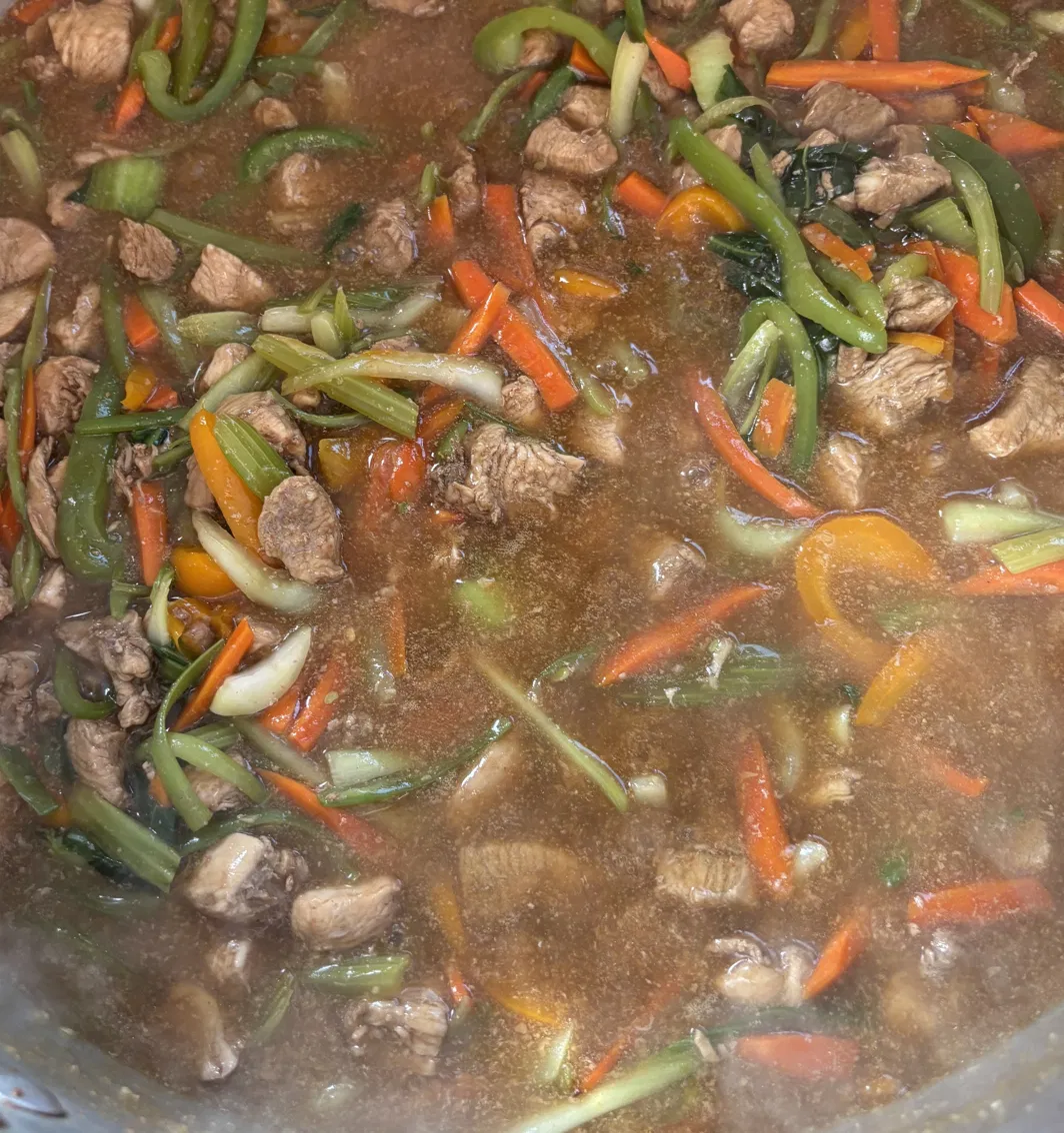 Chicken curry with mixed vegetables
